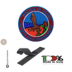 Toppa Patch Ricamata con Velcro Polizia  7° Reparto Volo ABBASANTA Art.PS-VOLO-7