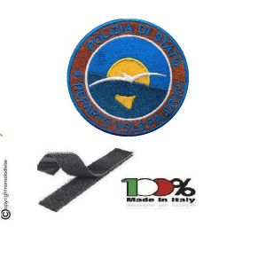 Toppa Patch Ricamata con Velcro Polizia 4° Reparto Volo Palermo Art.PS-VOLO-2