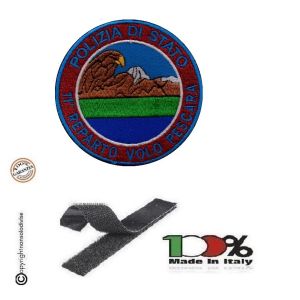 Toppa Patch Ricamata con Velcro Polizia 11° Reparto Volo PESCARA Art.PS-VOLO-8
