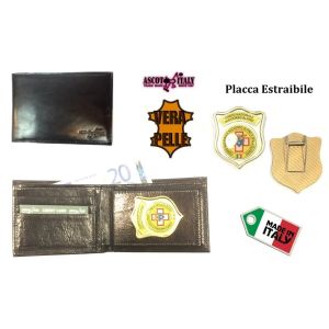 Portafoglio Pelle Portadocumenti Corpo Nazionale Soccorso Alpino Modello Plus Extra  Ascot Italia Art. 560SAE