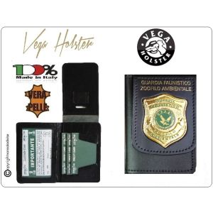 Portafoglio Portadocumenti con Placca Guardia Faunistica Zoofila Ambientale New Vega Holster Italia  Art. 1WD136