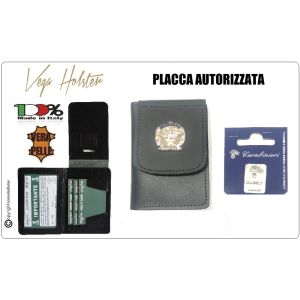 Portafoglio con Placca Carabinieri CC Vega Holster con Placca Giemme CC Tonda Art.1WD-CC-TONDA