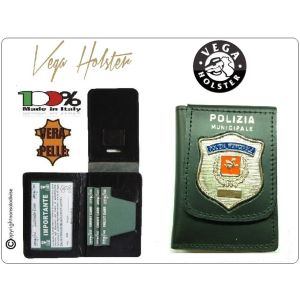 Portafoglio Portadocumenti con Placca Polizia Municipale Toscana Vega Holster Italia Novità VENDITA RISERVATA Art. 1WD151