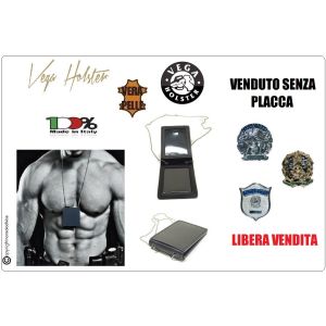 Portaplacca Porta Distintivo Portafoglio in Cuoio Doppio Uso da Collo o Tasca per Operativi Polizia Carabinieri Guardia di Finanza Vega Holster Italia LIBERA VENDITA Novità Art.1WL