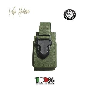 Porta Telefono Cellulare Universale Vega Holster Italia Verde OD o Nero  Polizia Vigilanza Esercito   Art. 2SM21