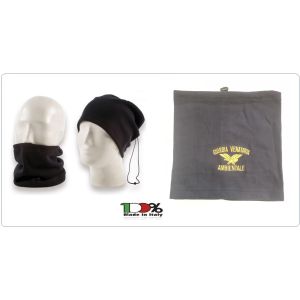 Scaldacollo Blu Fascia Scalda Collo Berretto Doppio Uso Con Ricamo Guardia Venatoria Ambientale Art. NSD-BRK-17