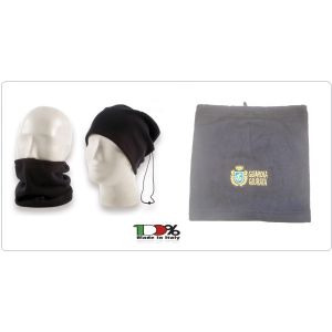 Scaldacollo Blu Fascia Scalda Collo Berretto Doppio Uso Con Ricamo Guardia Giurata GPG IPS GG Art. NSD-BRK-16
