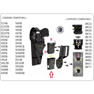 Sistema Rotativo RDQA 8K31 Connessione Rapida Nera Vega Holster Italia Art. 8K31