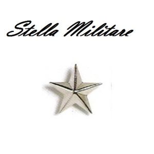 Stella Stellette Militari Argento a Vite 5 Punte cm 2.00 Carabinieri Esercito Marina Art. S1
