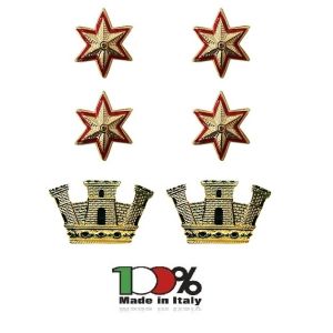 Coppia di Gradi in Metallo da Tenente Colonnello Comandante con Chiusura a Vite  Art. EI-M3