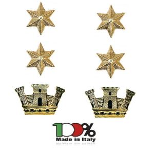 Coppia di Gradi in Metallo da Tenente Colonnello con Chiusura a Vite  Art. EI-M4