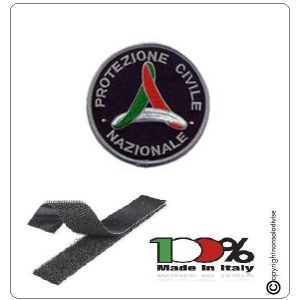 Patch Toppa Ricamata con velcro Protezione Civile Nazionale blu New Art.EU2078