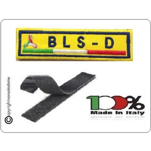 Patch Ricamo a Macchina Con Velcro Protezione Civile BLS-D Art.NSD-PC2