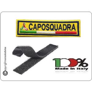 Patch Ricamo a Macchina Con Velcro Protezione Civile CAPOSQUADRA Art.NSD-PC3