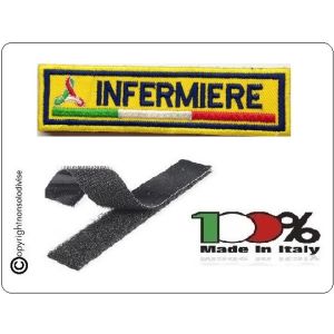 Patch Ricamo a Macchina Con Velcro Protezione Civile INFERMIERE Art.NSD-PC4