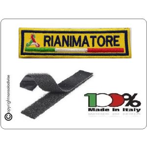 Patch Ricamo a Macchina Con Velcro Protezione Civile RIANIMATORE Art.NSD-PC6