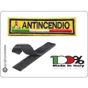 Patch Ricamo a Macchina Con Velcro Protezione Civile ANTINCENDIO Art.NSD-PC1