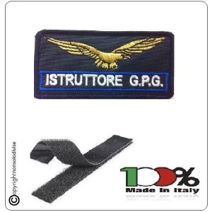 Patch Toppa Ricamata per Tuta Ordine Pubblico GPG ISTRUTTORE G.P.G. Blu Art.GPG-OP-9