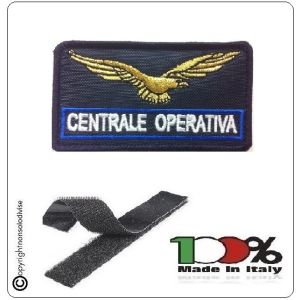Patch Toppa Ricamata per Tuta Ordine Pubblico GPG  CENTRALE OPERATIVA Blu Art.GPG-OP-7