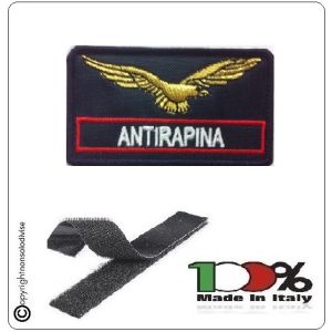 Patch Toppa Ricamata per Tuta Ordine Pubblico GPG ANTIRAPINA Rosso Art.GPG-OP-1