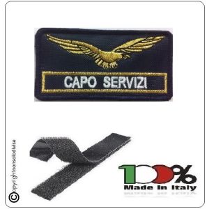 Patch Toppa Ricamata per Tuta Ordine Pubblico GPG CAPO SERVIZI oro Art.GPG-OP-3
