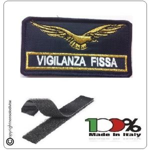 Patch Toppa Ricamata per Tuta Ordine Pubblico GPG VIGILANZA FISSA oro Art.GPG-OP-17