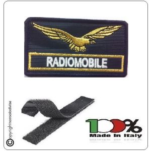 Patch Toppa Ricamata per Tuta Ordine Pubblico GPG RADIOMOBILE Oro Art.GPG-OP-13