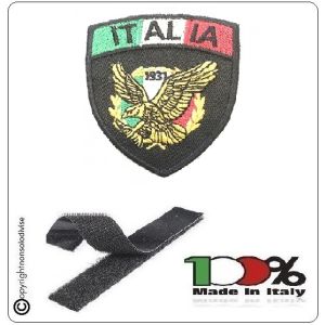 Patch Toppa Scudetto con Velcro Ricamato ITALIA + LOGO GPG IPS Art.IT-GPGIPS