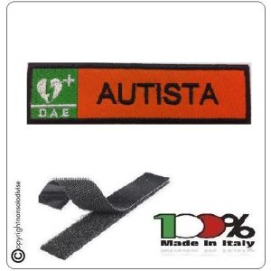 Patch Toppa Ricamata Arancio D.A.E. + AUTISTA Art.DAE-3