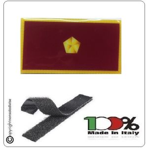Grado New Pettorale a Velcro Fondo Amaranto Vigili del Fuoco Vice Ispettore Antincendi Art.VVFF-G12