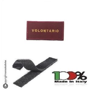 Grado New Pettorale a Velcro Ricamato a Macchina Fondo Amaranto Vigili del Fuoco Volontario Art. VVFF-G2