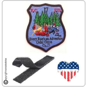 Patch Toppa Ricamata VVFF Vigili del Fuoco Americani FCFD Cedar Grove 17 Art.VVFF-35