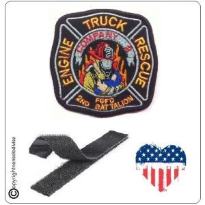 Patch Toppa Ricamata VVFF Vigili del Fuoco Americani Engine Truck Rescue 2ND Compani 2 Team Art.VVFF-23