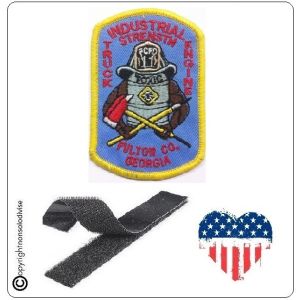 Patch Toppa  Ricamata VVFF Vigili del Fuoco Americani Industrial Strensth Truck Engine Art.VVFF-34