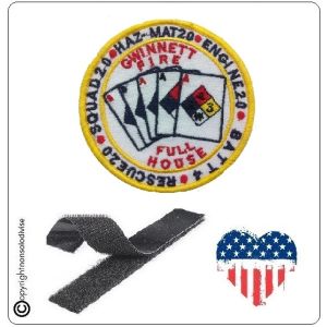 Patch Toppa Ricamata VVFF Vigili del Fuoco Americani GWINNETT FIRE Full House  Art.VVFF-10