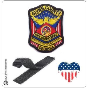 Patch Toppa Ricamata VVFF Vigili del Fuoco Americani Glynn County Georgia 23 Art.VVFF-33