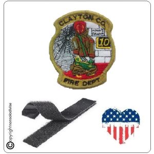Patch Toppa Ricamata VVFF Vigili del Fuoco Americani Clayton Co Fire Dep Art.VVFF-43