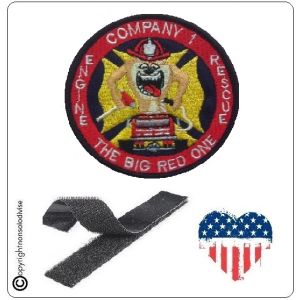 Patch Toppa Ricamata VVFF Vigili del Fuoco Americani Company 1 The Big Red One  Art.VVFF-08