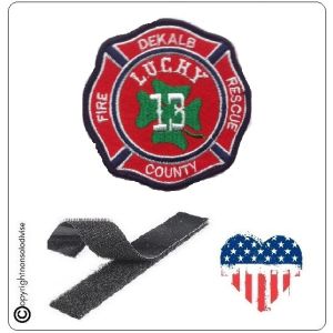 Patch Toppa Ricamata VVFF Vigili del Fuoco Americani Dekalb LUCHY 13 Art.VVFF-28