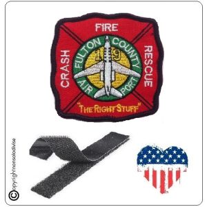 Patch Toppa Ricamata VVFF Vigili del Fuoco Americani Fulton County Air Port 19 Art.VVFF-25