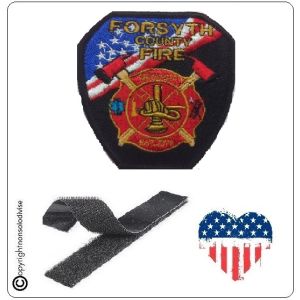 Patch Toppa Ricamata VVFF Vigili del Fuoco Americani Forsyth County Fire Georgia  Art.VVFF-30