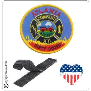 Patch Toppa Ricamata VVFF Vigili del Fuoco Americani Atlanta Company DIRTY DOZEN Art.VVFF-21