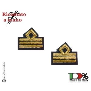 Coppia di Gradi Manica Canutiglia Ricamati a Mano Aeronautica Militare Capitano Art.AERO-3