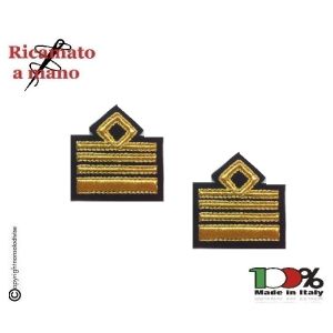 Coppia di Gradi Manica Canutiglia  Ricamato a Mano Aeronautica Militare Colonello Art.AERO-5