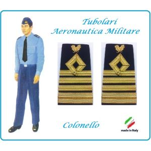 Gradi Tubolari Canuttiglia Ricamato Colonello Aeronautica Militare Novità Ruolo delle Armi Art.AERO-15