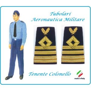 Gradi Tubolari Canuttiglia Ricamato Tenente Colonello Aeronautica Militare Novità Ruolo delle Armi Art.AERO-12