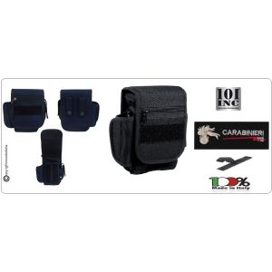 Borsetto Multiuso NERO per Cinturone Cordura INC 101 PERSONALIZZATO Carabinieri 112 359790  Art.INC101- 2G66 -CC112