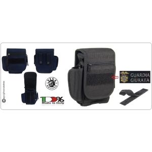 Borsetto Tasca Multiuso per Cinturone Cordura Vega Holster Italia con Ricamo a Velcro Guardia Giurata  Art. 2G66-GG
