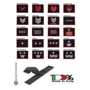 Gradi Ricamati Tuta Ordine Pubblico cm 5x7 o Polo cm 3.5x5 Carabinieri CC con Velcro Scegli il tuo Grado..  Art.CC-O1