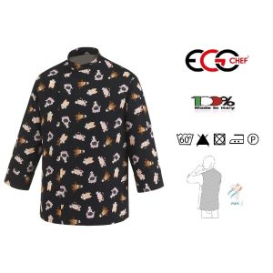 Giacca Cuoco Chef Black Confort Air Personalizzabile con Nome PUPPIES Ego Chef Kochjacke куртка ジャケッ Art. 20290137